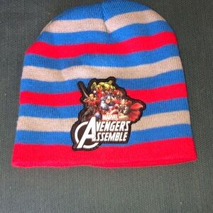 Marvel Avengers Blue and Red Striped Beanie